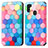 Coque Portefeuille Motif Fantaisie Livre Cuir Etui Clapet S02D pour Samsung Galaxy M21 Colorful