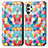 Coque Portefeuille Motif Fantaisie Livre Cuir Etui Clapet S02D pour Samsung Galaxy M32 5G Mixte