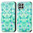 Coque Portefeuille Motif Fantaisie Livre Cuir Etui Clapet S02D pour Samsung Galaxy M33 5G Vert