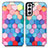 Coque Portefeuille Motif Fantaisie Livre Cuir Etui Clapet S02D pour Samsung Galaxy S21 5G Bleu