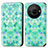 Coque Portefeuille Motif Fantaisie Livre Cuir Etui Clapet S02D pour Sharp Aquos R8s Pro Vert