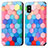 Coque Portefeuille Motif Fantaisie Livre Cuir Etui Clapet S02D pour Sharp Aquos wish3 Colorful