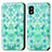 Coque Portefeuille Motif Fantaisie Livre Cuir Etui Clapet S02D pour Sharp Aquos wish3 Vert