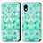 Coque Portefeuille Motif Fantaisie Livre Cuir Etui Clapet S02D pour Sony Xperia Ace III Vert