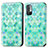 Coque Portefeuille Motif Fantaisie Livre Cuir Etui Clapet S02D pour Xiaomi POCO M3 Pro 5G Vert