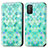 Coque Portefeuille Motif Fantaisie Livre Cuir Etui Clapet S02D pour Xiaomi Poco M3 Vert