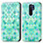 Coque Portefeuille Motif Fantaisie Livre Cuir Etui Clapet S02D pour Xiaomi Redmi 9 Prime India Vert