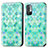 Coque Portefeuille Motif Fantaisie Livre Cuir Etui Clapet S02D pour Xiaomi Redmi Note 10 JE 5G Vert