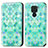 Coque Portefeuille Motif Fantaisie Livre Cuir Etui Clapet S02D pour Xiaomi Redmi Note 9 Vert