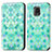 Coque Portefeuille Motif Fantaisie Livre Cuir Etui Clapet S02D pour Xiaomi Redmi Note 9S Vert