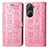 Coque Portefeuille Motif Fantaisie Livre Cuir Etui Clapet S03D pour Asus Zenfone 9 Rose