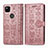 Coque Portefeuille Motif Fantaisie Livre Cuir Etui Clapet S03D pour Google Pixel 4a Or Rose