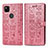 Coque Portefeuille Motif Fantaisie Livre Cuir Etui Clapet S03D pour Google Pixel 4a Rose