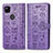 Coque Portefeuille Motif Fantaisie Livre Cuir Etui Clapet S03D pour Google Pixel 4a Violet