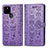 Coque Portefeuille Motif Fantaisie Livre Cuir Etui Clapet S03D pour Google Pixel 5 Violet