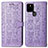 Coque Portefeuille Motif Fantaisie Livre Cuir Etui Clapet S03D pour Google Pixel 5a 5G Violet