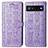 Coque Portefeuille Motif Fantaisie Livre Cuir Etui Clapet S03D pour Google Pixel 6a 5G Violet