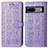 Coque Portefeuille Motif Fantaisie Livre Cuir Etui Clapet S03D pour Google Pixel 7a 5G Violet