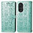 Coque Portefeuille Motif Fantaisie Livre Cuir Etui Clapet S03D pour Huawei Honor 50 Pro 5G Vert