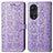 Coque Portefeuille Motif Fantaisie Livre Cuir Etui Clapet S03D pour Huawei Honor 50 Pro 5G Violet