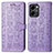 Coque Portefeuille Motif Fantaisie Livre Cuir Etui Clapet S03D pour Huawei Honor 80 SE 5G Violet