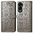 Coque Portefeuille Motif Fantaisie Livre Cuir Etui Clapet S03D pour Huawei Honor 90 Lite 5G Gris