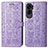 Coque Portefeuille Motif Fantaisie Livre Cuir Etui Clapet S03D pour Huawei Honor 90 Lite 5G Violet