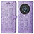 Coque Portefeuille Motif Fantaisie Livre Cuir Etui Clapet S03D pour Huawei Honor Magic5 5G Violet