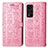 Coque Portefeuille Motif Fantaisie Livre Cuir Etui Clapet S03D pour Huawei Honor V40 5G Rose