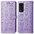 Coque Portefeuille Motif Fantaisie Livre Cuir Etui Clapet S03D pour Huawei Honor V40 5G Violet