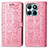 Coque Portefeuille Motif Fantaisie Livre Cuir Etui Clapet S03D pour Huawei Honor X6a Rose