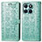 Coque Portefeuille Motif Fantaisie Livre Cuir Etui Clapet S03D pour Huawei Honor X6a Vert