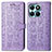 Coque Portefeuille Motif Fantaisie Livre Cuir Etui Clapet S03D pour Huawei Honor X6a Violet