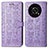 Coque Portefeuille Motif Fantaisie Livre Cuir Etui Clapet S03D pour Huawei Honor X9 5G Violet