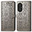 Coque Portefeuille Motif Fantaisie Livre Cuir Etui Clapet S03D pour Huawei Nova 9 SE Gris