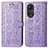 Coque Portefeuille Motif Fantaisie Livre Cuir Etui Clapet S03D pour Huawei Nova 9 Violet