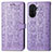 Coque Portefeuille Motif Fantaisie Livre Cuir Etui Clapet S03D pour Huawei Nova Y70 Violet