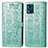 Coque Portefeuille Motif Fantaisie Livre Cuir Etui Clapet S03D pour Motorola Moto E13 Vert