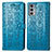 Coque Portefeuille Motif Fantaisie Livre Cuir Etui Clapet S03D pour Motorola Moto Edge 20 5G Bleu