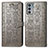 Coque Portefeuille Motif Fantaisie Livre Cuir Etui Clapet S03D pour Motorola Moto Edge 20 5G Gris