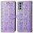 Coque Portefeuille Motif Fantaisie Livre Cuir Etui Clapet S03D pour Motorola Moto Edge 20 5G Violet