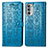 Coque Portefeuille Motif Fantaisie Livre Cuir Etui Clapet S03D pour Motorola Moto Edge (2022) 5G Bleu