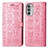 Coque Portefeuille Motif Fantaisie Livre Cuir Etui Clapet S03D pour Motorola Moto Edge (2022) 5G Rose