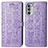 Coque Portefeuille Motif Fantaisie Livre Cuir Etui Clapet S03D pour Motorola Moto Edge (2022) 5G Violet