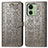 Coque Portefeuille Motif Fantaisie Livre Cuir Etui Clapet S03D pour Motorola Moto Edge (2023) 5G Gris