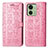 Coque Portefeuille Motif Fantaisie Livre Cuir Etui Clapet S03D pour Motorola Moto Edge (2023) 5G Rose