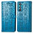 Coque Portefeuille Motif Fantaisie Livre Cuir Etui Clapet S03D pour Motorola Moto Edge 30 5G Bleu