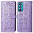 Coque Portefeuille Motif Fantaisie Livre Cuir Etui Clapet S03D pour Motorola Moto Edge 30 5G Violet