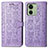 Coque Portefeuille Motif Fantaisie Livre Cuir Etui Clapet S03D pour Motorola Moto Edge 40 5G Violet