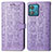 Coque Portefeuille Motif Fantaisie Livre Cuir Etui Clapet S03D pour Motorola Moto Edge 40 Neo 5G Violet